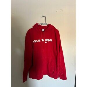 RARE Nike “Nike Is For Lovers” Red Pullover Hoodie Graphic XL